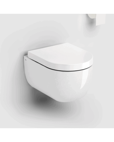 Toilette blanc brillant 49cm Hammock Rimless Clou Toilette blanc brillant 49cm Hammock Rimless Clou