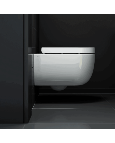 Toilette blanc brillant 49cm Hammock Rimless Clou Toilette blanc brillant 49cm Hammock Rimless Clou