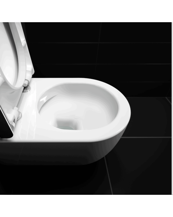 Toilette blanc brillant 49cm Hammock Rimless Clou