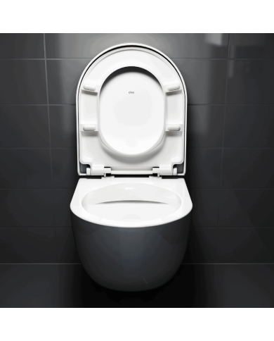 Toilette blanc brillant 49cm Hammock Rimless Clou Toilette blanc brillant 49cm Hammock Rimless Clou