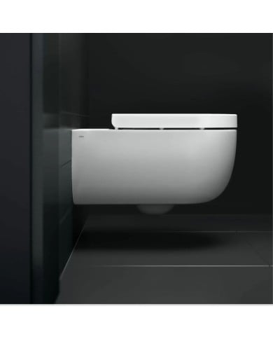 Toilette blanc mat 49cm abattant mince Hammock Rimless Clou Toilette blanc mat 49cm abattant mince Hammock Rimless Clou