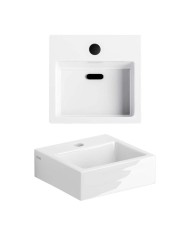 lave mains blanc brillant 28cm 1 trou Flush 1 Clou lave mains blanc brillant 28cm 1 trou Flush 1 Clou