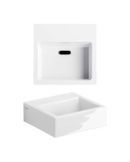 lave mains blanc brillant 28cm 0 trou Flush 1 Clou lave mains blanc brillant 28cm 0 trou Flush 1 Clou