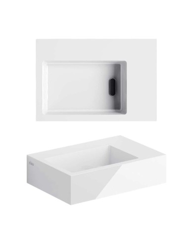 lave mains blanc brillant marbre 36cm 1 trou Flush 2 Clou lave mains blanc brillant marbre 36cm 1 trou Flush 2 Clou
