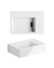 lave mains blanc mat aluite 36cm 1 trou Flush 2 Clou lave mains blanc mat aluite 36cm 1 trou Flush 2 Clou