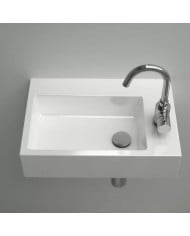 lave mains blanc brillant 42.5cm 1 trou Flush 2 Clou lave mains blanc brillant 42.5cm 1 trou Flush 2 Clou