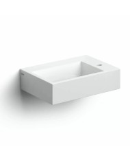 lave mains blanc brillant 42.5cm 1 trou Flush 2 Clou lave mains blanc brillant 42.5cm 1 trou Flush 2 Clou