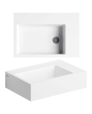 lave mains blanc mat aluite 42.5cm Flush 2 + Clou lave mains blanc mat aluite 42.5cm Flush 2 + Clou