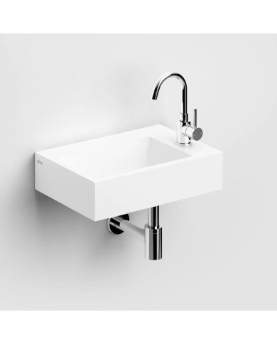 lave mains blanc mat aluite 42.5cm Flush 2 + Clou lave mains blanc mat aluite 42.5cm Flush 2 + Clou