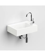 lave mains blanc brillant marbre 42.5cm Flush 2 + Clou lave mains blanc brillant marbre 42.5cm Flush 2 + Clou