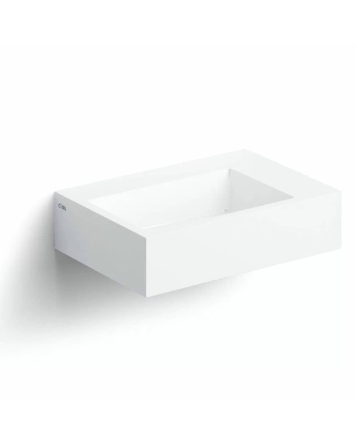lave mains blanc brillant marbre 42.5cm Flush 2 + Clou lave mains blanc brillant marbre 42.5cm Flush 2 + Clou