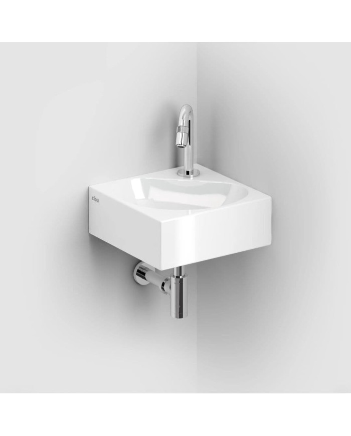 lave mains blanc brillant 27cm 1trou Flush 5 Clou lave mains blanc brillant 27cm 1trou Flush 5 Clou