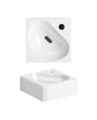 lave mains blanc brillant 27cm 1trou Flush 5 Clou lave mains blanc brillant 27cm 1trou Flush 5 Clou