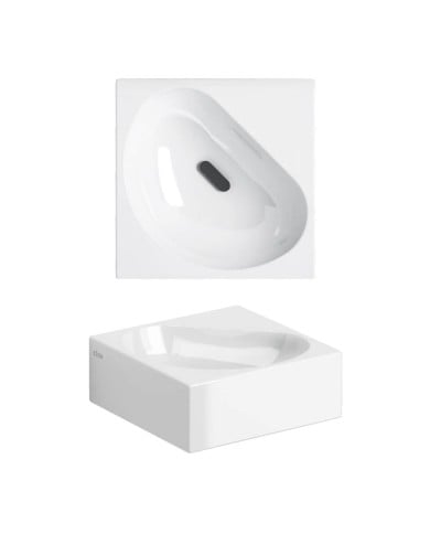 lave mains blanc brillant 27cm 0 trou Flush 5 Clou lave mains blanc brillant 27cm 0 trou Flush 5 Clou