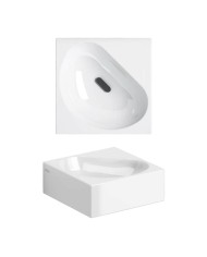 lave mains blanc brillant 27cm 0 trou Flush 5 Clou lave mains blanc brillant 27cm 0 trou Flush 5 Clou
