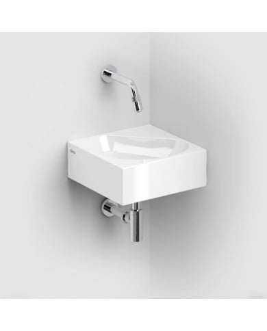 lave mains blanc brillant 27cm 0 trou Flush 5 Clou