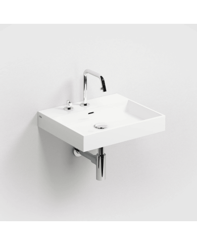 Lavabo blanc brillant marbre minéral Wash Me 50cm Clou