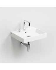 Lavabo blanc brillant marbre minéral Wash Me 50cm Clou Lavabo blanc brillant marbre minéral Wash Me 50cm Clou