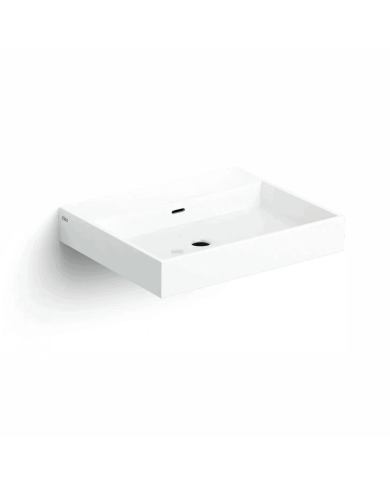 Lavabo blanc brillant marbre minéral Wash Me 50cm Clou Lavabo blanc brillant marbre minéral Wash Me 50cm Clou