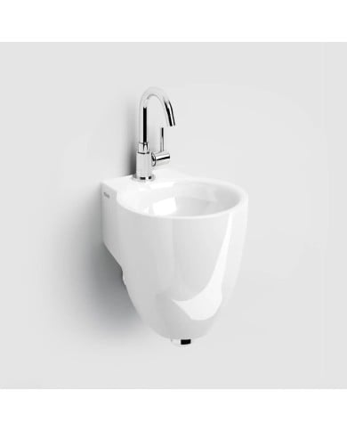 lave mains blanc brillant 27cm 1trou Flush 6 Clou