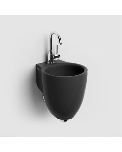 lave mains noir mat 27cm 1trou Flush 6 Clou lave mains noir mat 27cm 1trou Flush 6 Clou
