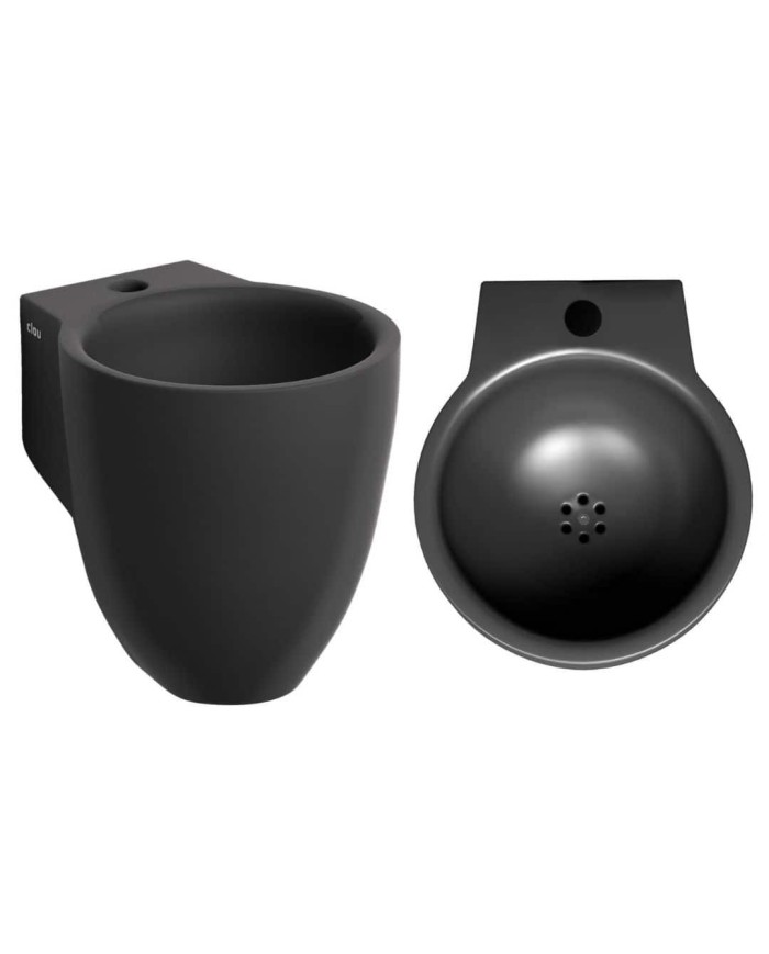 lave mains noir mat 27cm 1trou Flush 6 Clou lave mains noir mat 27cm 1trou Flush 6 Clou