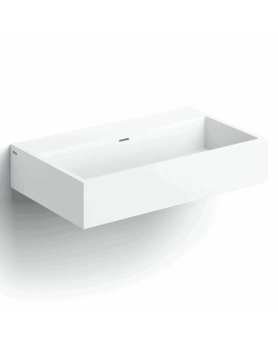 Lavabo blanc mat aluite Wash Me 70cm Clou épaisseur 14cm Lavabo blanc mat aluite Wash Me 70cm Clou épaisseur 14cm