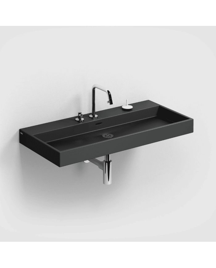 Lavabo noir mat Wash Me 90cm Clou