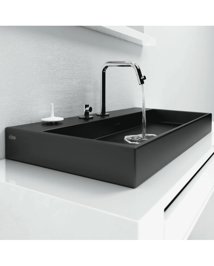 Lavabo noir mat Wash Me 90cm Clou