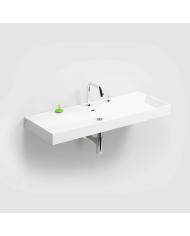 Lavabo blanc brillant marbre minéral Wash Me 110cm Clou