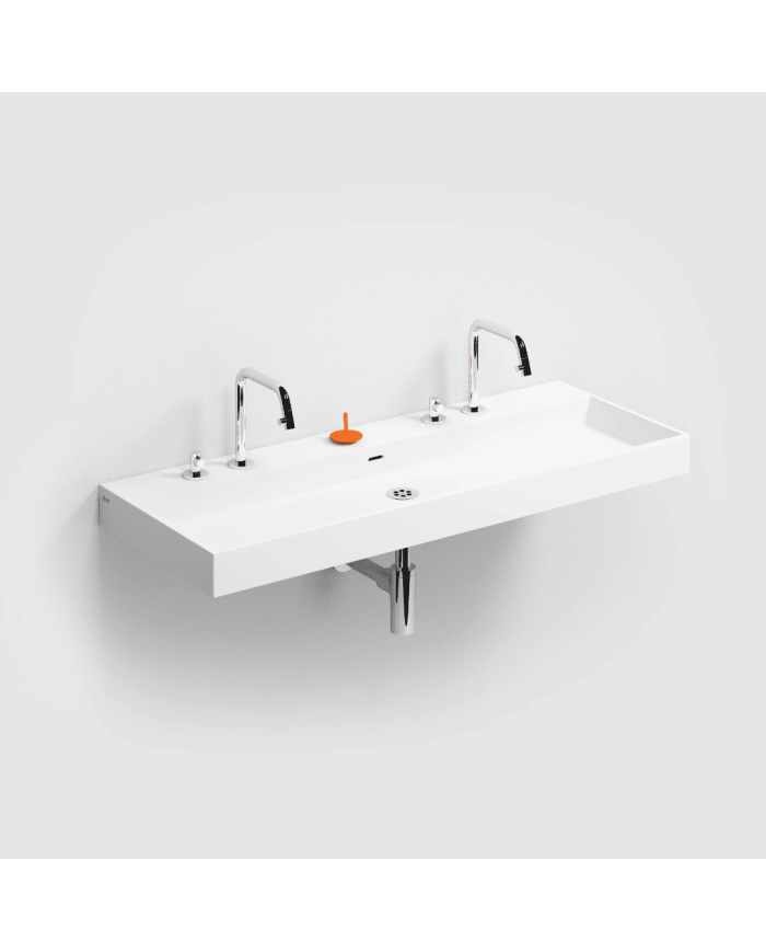 Lavabo blanc mat aluite Wash Me 110cm Clou