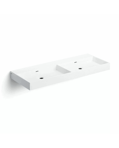 Lavabo double blanc mat aluite Wash Me 110cm Clou Lavabo double blanc mat aluite Wash Me 110cm Clou