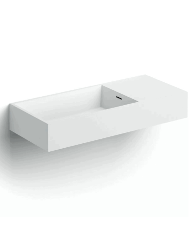 Lavabo blanc mat aluite droite Wash Me 75cm Clou Lavabo blanc mat aluite droite Wash Me 75cm Clou