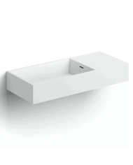 Lavabo blanc mat aluite droite Wash Me 75cm Clou