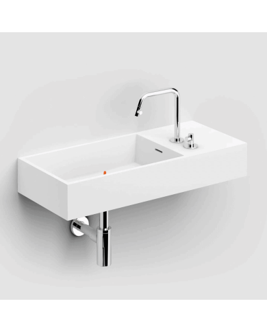 Lavabo blanc mat aluite droite Wash Me 75cm Clou Lavabo blanc mat aluite droite Wash Me 75cm Clou