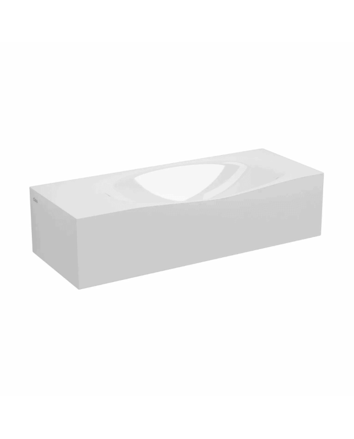 Lave mains blanc marbre mineral 65cm Hammock Plus Clou Lave mains blanc marbre mineral 65cm Hammock Plus Clou