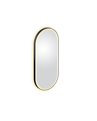 Miroir ovale noir LED LOOK AT ME Clou Miroir ovale noir LED LOOK AT ME Clou