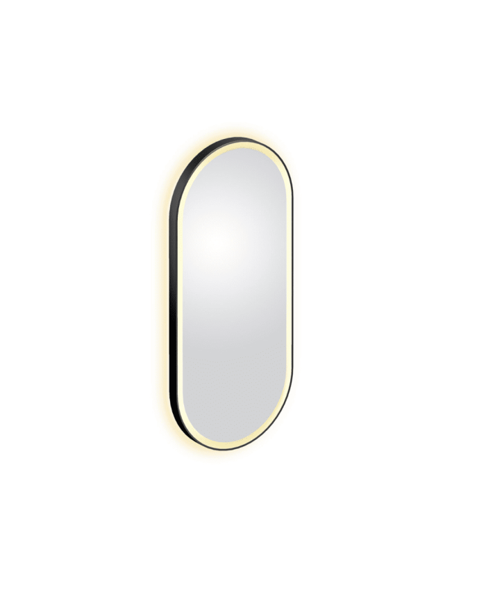 Miroir ovale noir LED LOOK AT ME Clou Miroir ovale noir LED LOOK AT ME Clou