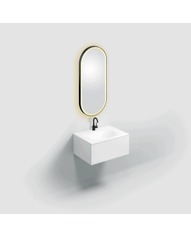 Miroir ovale noir LED LOOK AT ME Clou Miroir ovale noir LED LOOK AT ME Clou