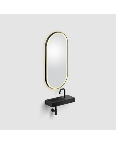 Miroir ovale noir LED LOOK AT ME Clou Miroir ovale noir LED LOOK AT ME Clou