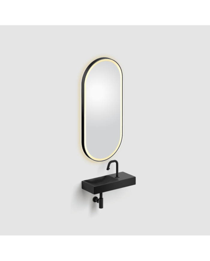Miroir ovale noir LED LOOK AT ME Clou Miroir ovale noir LED LOOK AT ME Clou