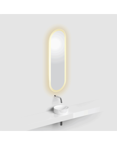 Miroir ovale satiné LED LOOK AT ME Clou