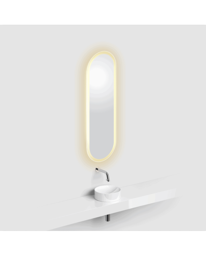 Miroir ovale satiné LED LOOK AT ME Clou Miroir ovale satiné LED LOOK AT ME Clou