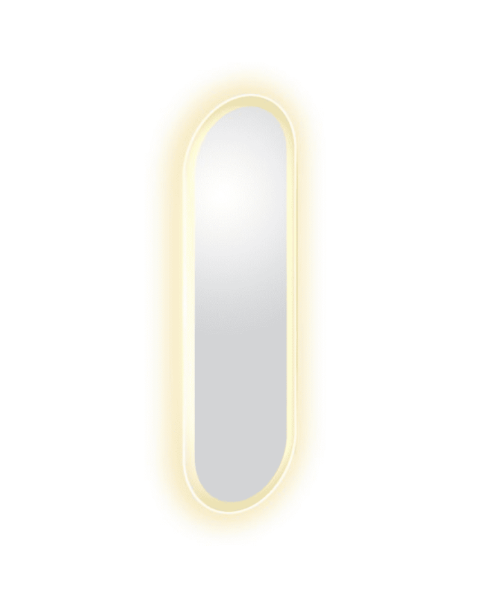 Miroir ovale satiné LED LOOK AT ME Clou