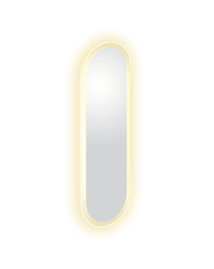 Miroir ovale satiné LED LOOK AT ME Clou