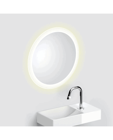 Miroir rond satiné LED LOOK AT ME Clou