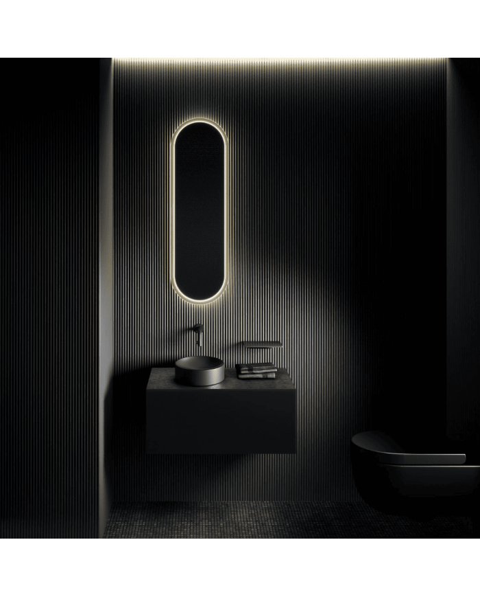 Miroir ovale satiné LED LOOK AT ME Clou Miroir ovale satiné LED LOOK AT ME Clou