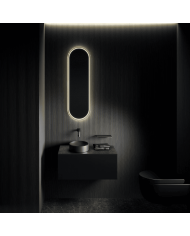 Miroir ovale satiné LED LOOK AT ME Clou Miroir ovale satiné LED LOOK AT ME Clou