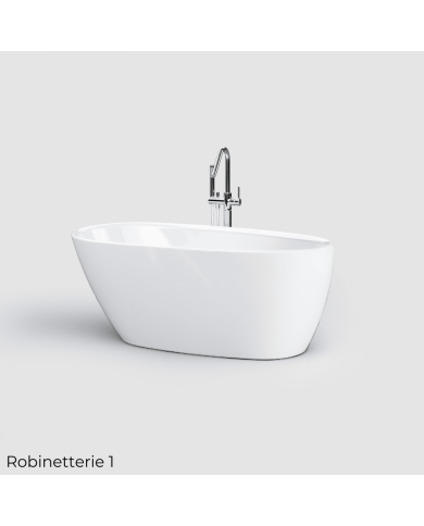 Baignoire îlot asymétrique 180l InBe Clou Baignoire îlot asymétrique 180l InBe Clou