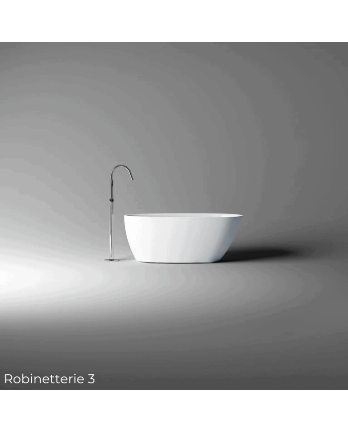 Baignoire îlot asymétrique 180l InBe Clou